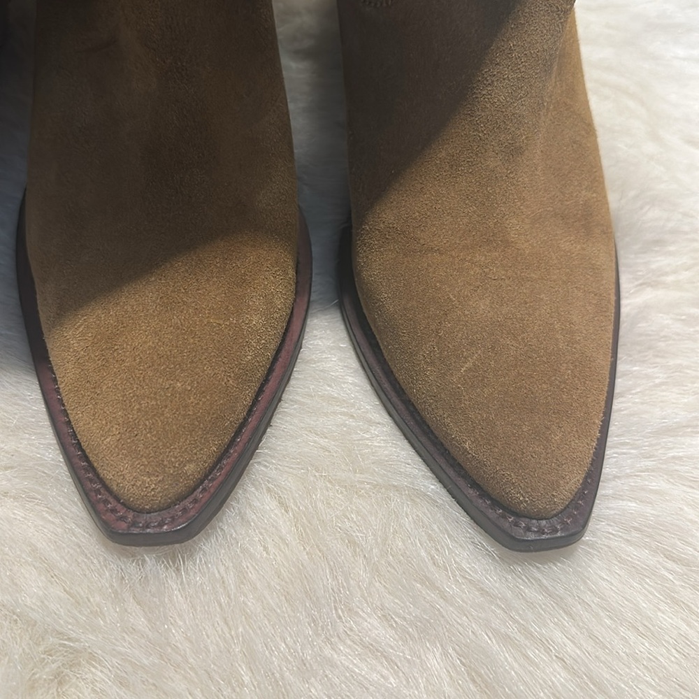 Mango Tan Suede Heeled Boots - Picture 8 of 8